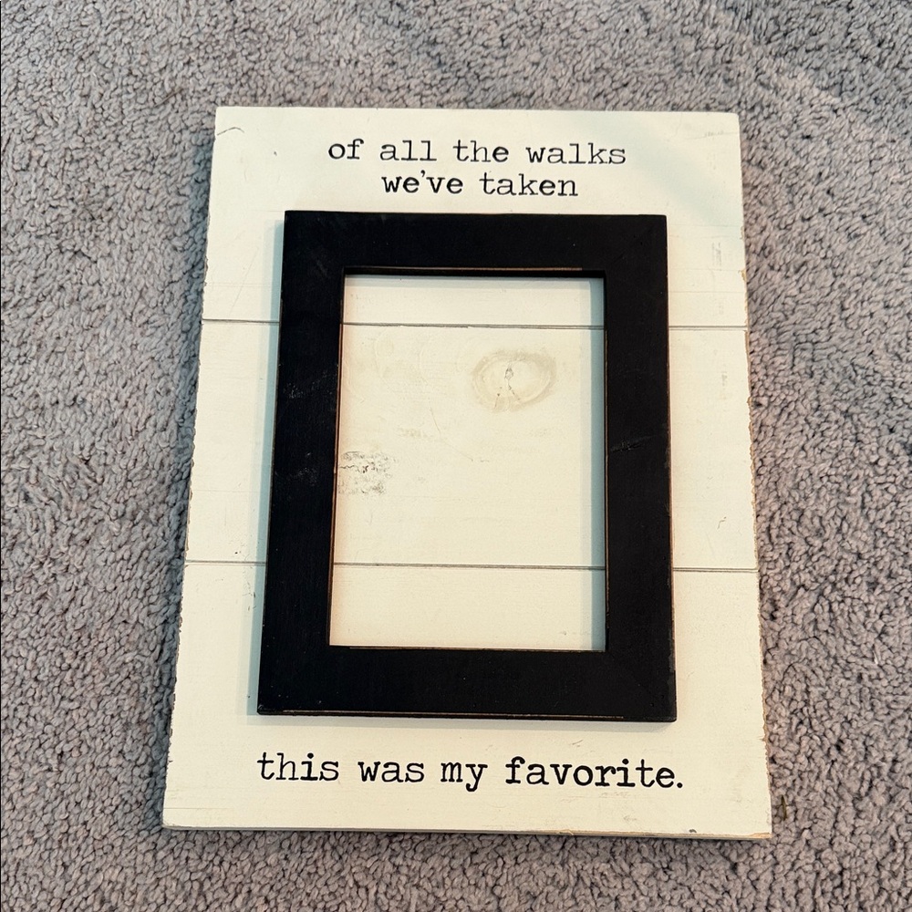 Mud Pie Black and Cream Sentiment Frame